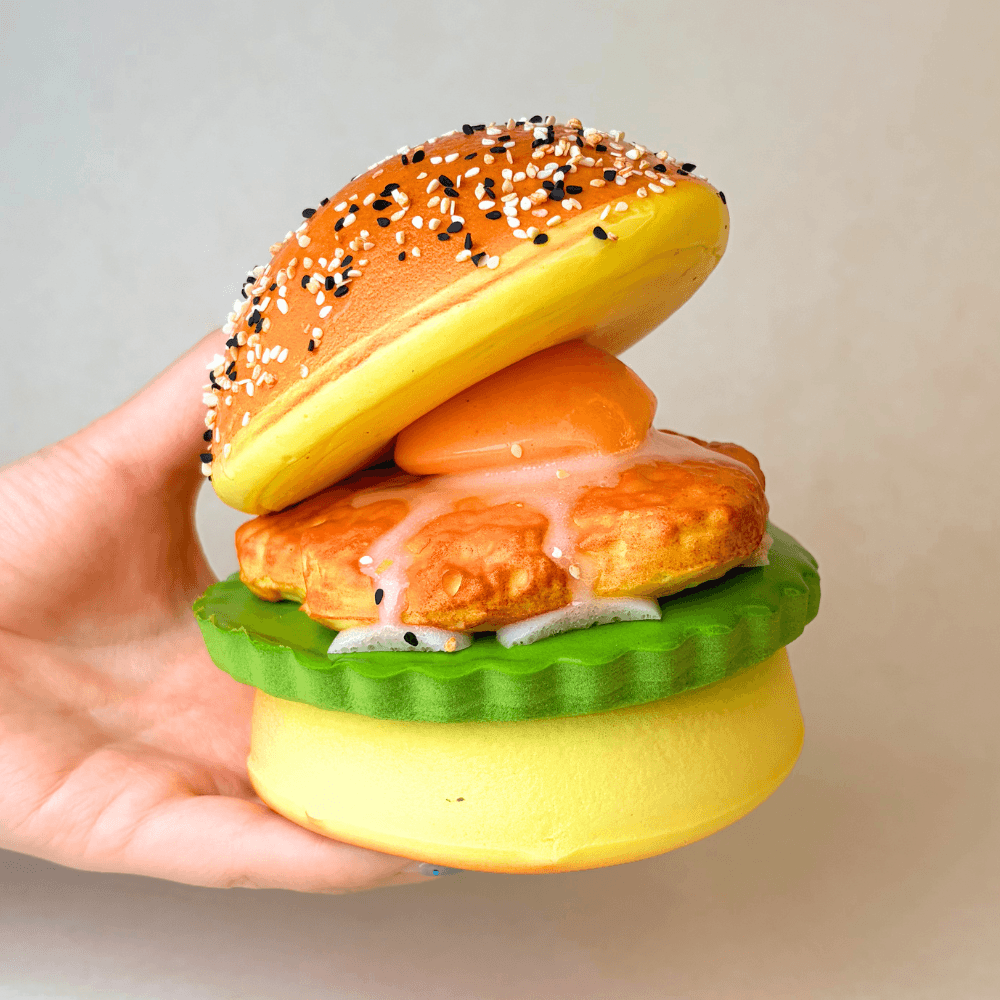 Peel-Apart Burger Squishy _ Slow Rising & Soft