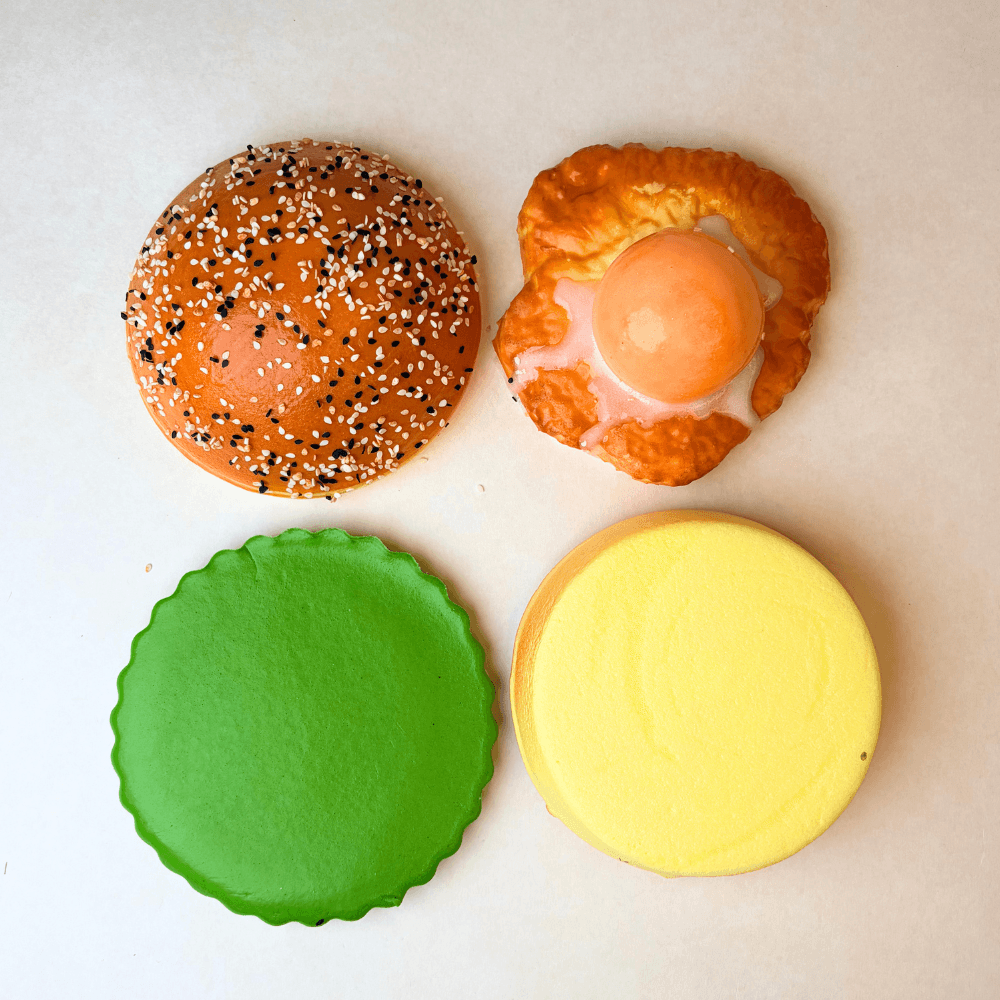 Peel-Apart Burger Squishy _ Slow Rising & Soft