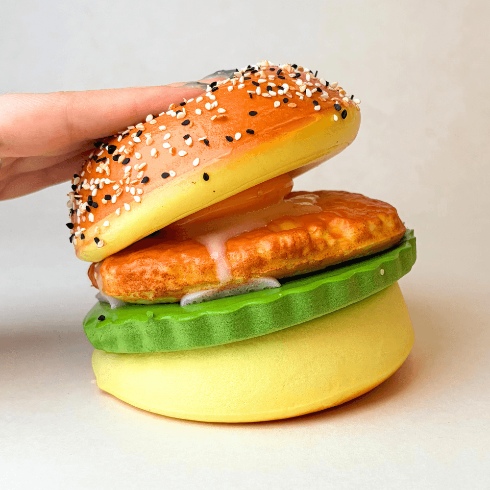 Peel-Apart Burger Squishy _ Slow Rising & Soft