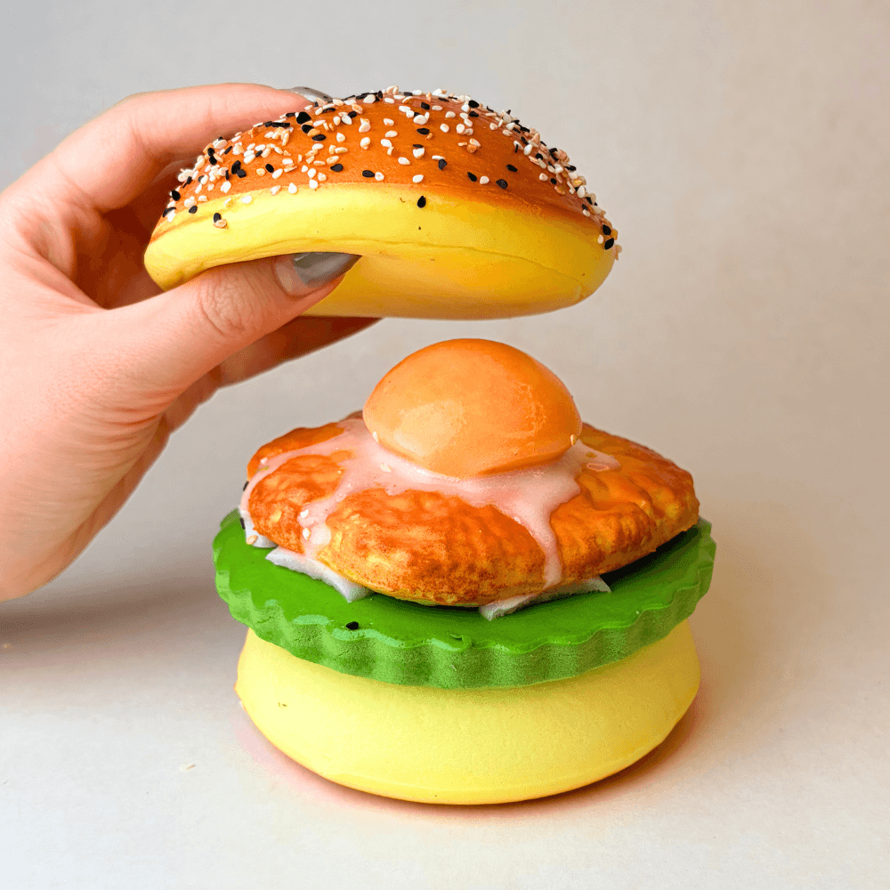 Peel-Apart Burger Squishy _ Slow Rising & Soft