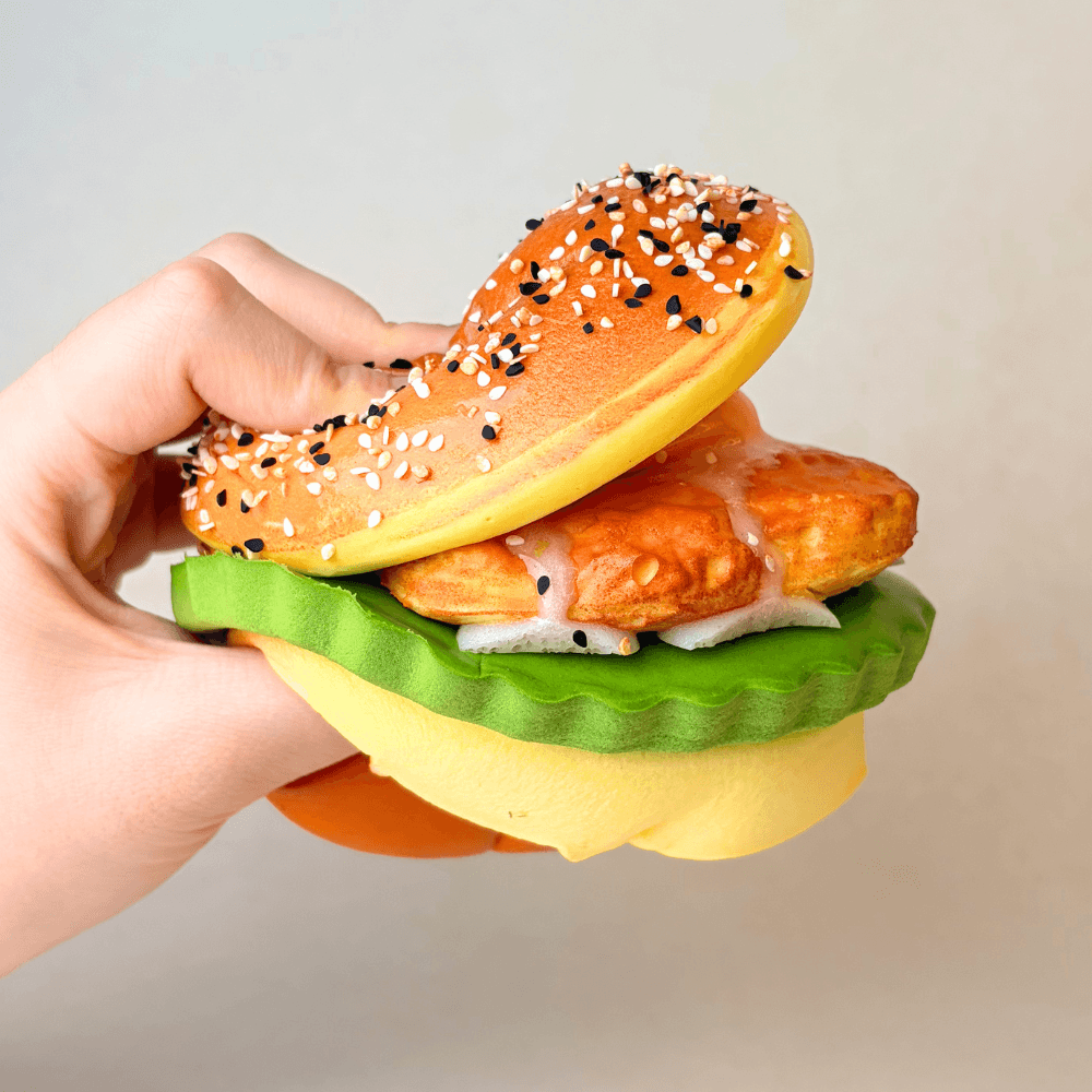 Peel-Apart Burger Squishy _ Slow Rising & Soft
