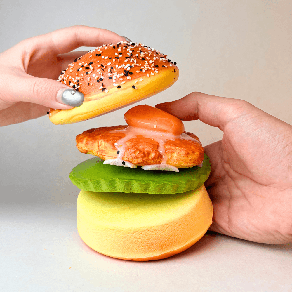 Peel-Apart Burger Squishy _ Slow Rising & Soft