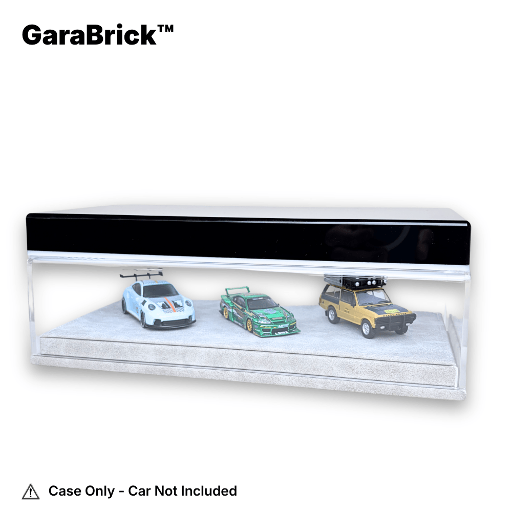 1:64 Diecast Car Display Case with LED Light - Fits up to 6 Cars - Dustproof Acrylic Showcase