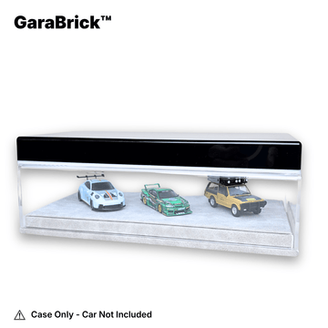 1:64 Diecast Car Display Case with LED Light - Fits up to 6 Cars - Dustproof Acrylic Showcase