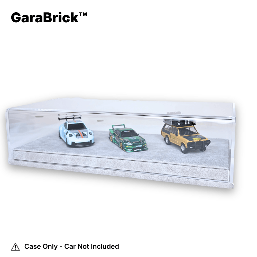 1:64 Diecast Car Display Case with LED Light - Fits up to 6 Cars - Dustproof Acrylic Showcase