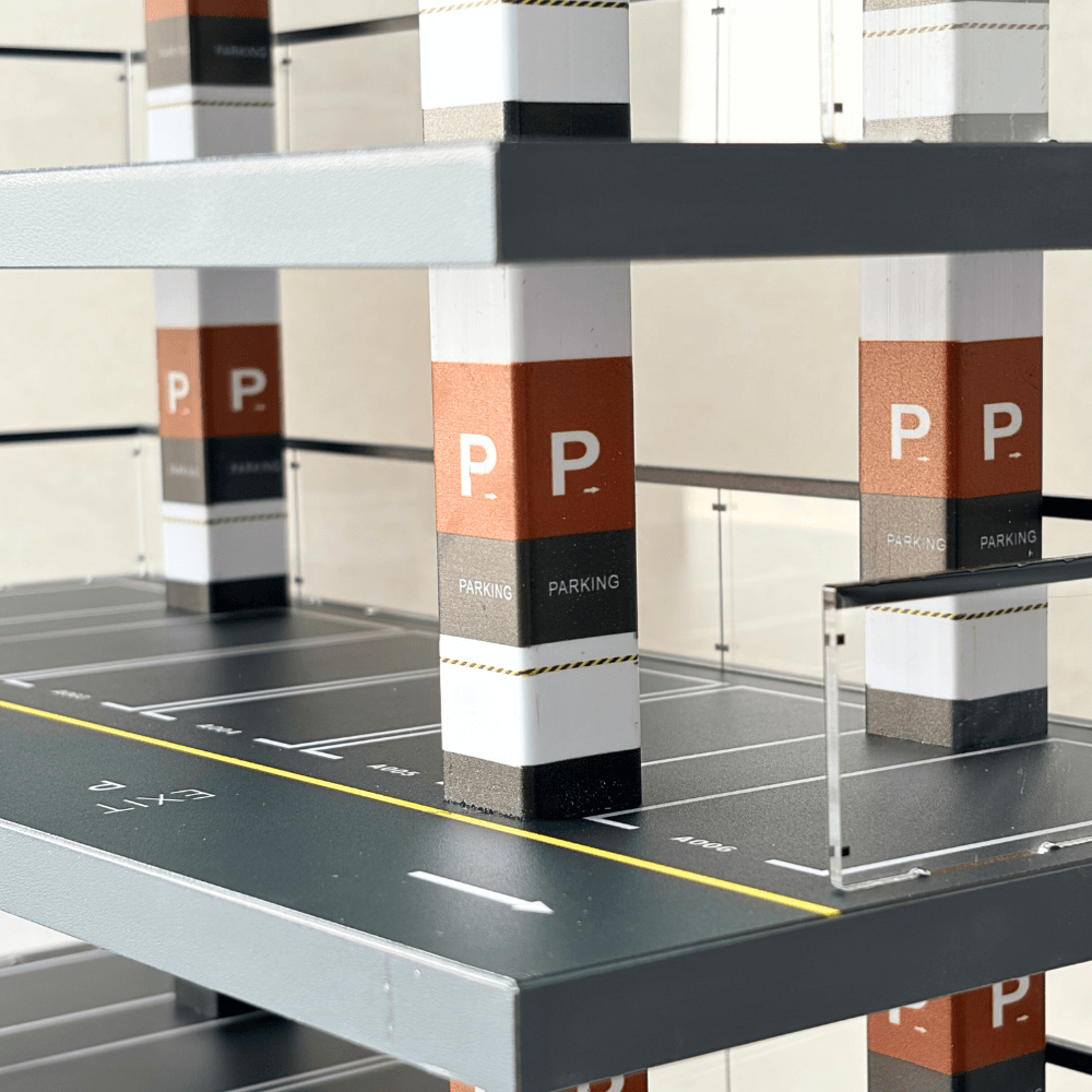 GaraBrick™ 1/64 LED Vertical Parking Tower, 5-Tier Diecast Display Structure