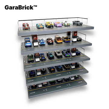 GaraBrick™ 1/64 LED Vertical Parking Tower, 5-Tier Diecast Display Structure