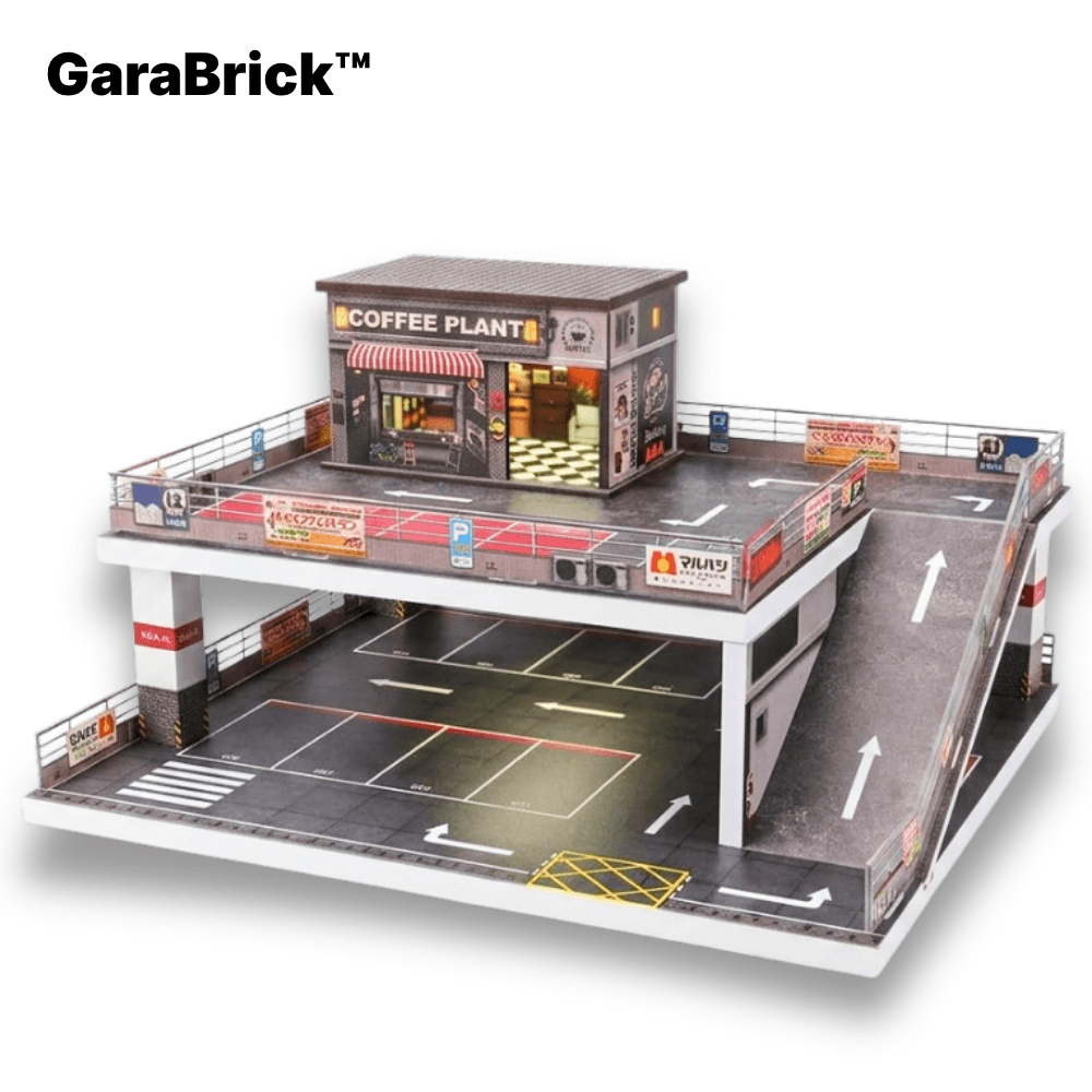 GaraBrick™ Tokyo Street Multistory | JDM Style 1:64 Parking Lot