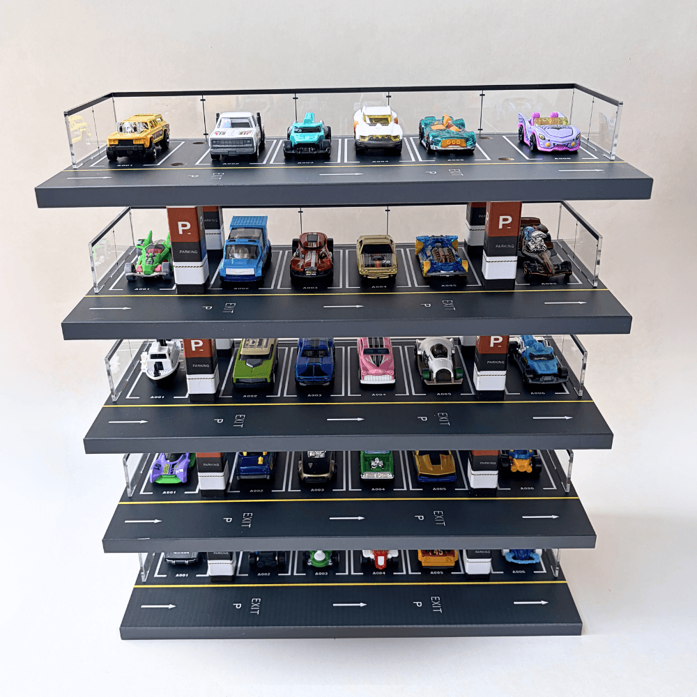 GaraBrick™ 1/64 LED Vertical Parking Tower, 5-Tier Diecast Display Structure