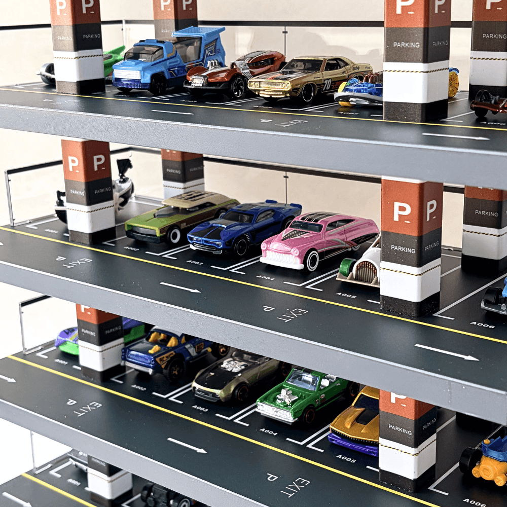 GaraBrick™ 1/64 LED Vertical Parking Tower, 5-Tier Diecast Display Structure