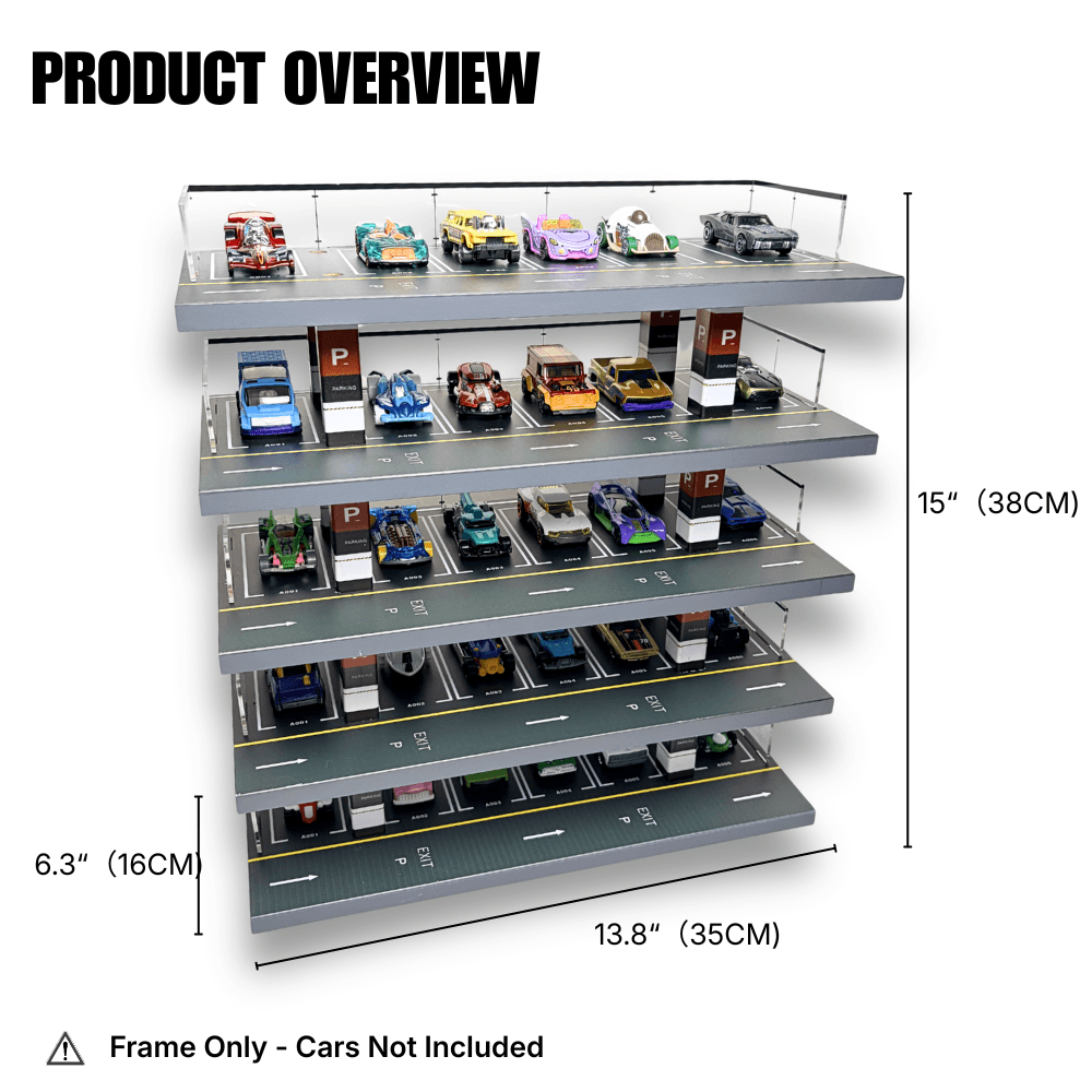 GaraBrick™ 1/64 LED Vertical Parking Tower, 5-Tier Diecast Display Structure