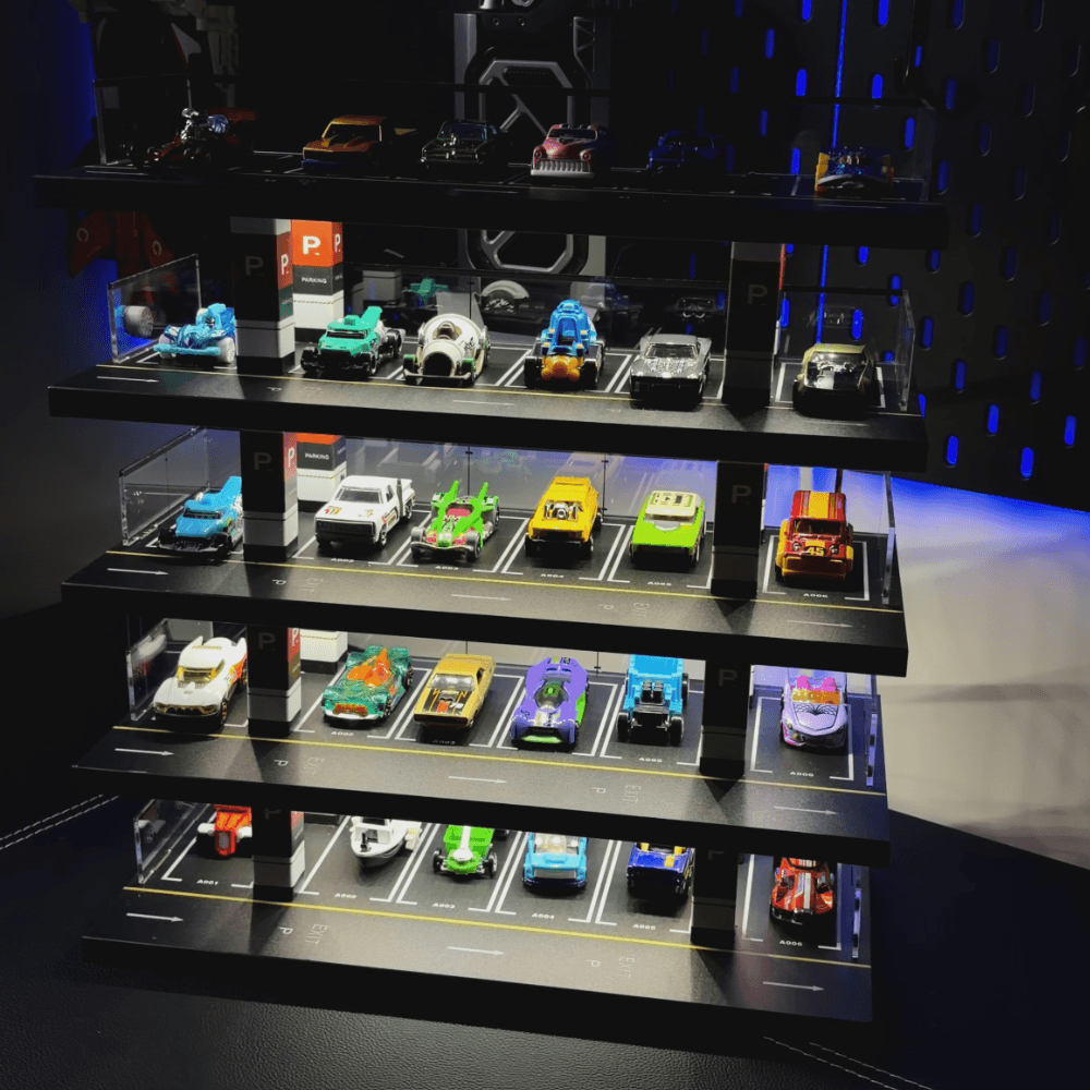 GaraBrick™ 1/64 LED Vertical Parking Tower, 5-Tier Diecast Display Structure
